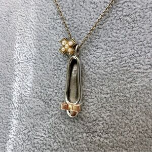 Authentic Salvatore Ferragamo Varina Flat Charm Necklace, 925 Sterling Silver